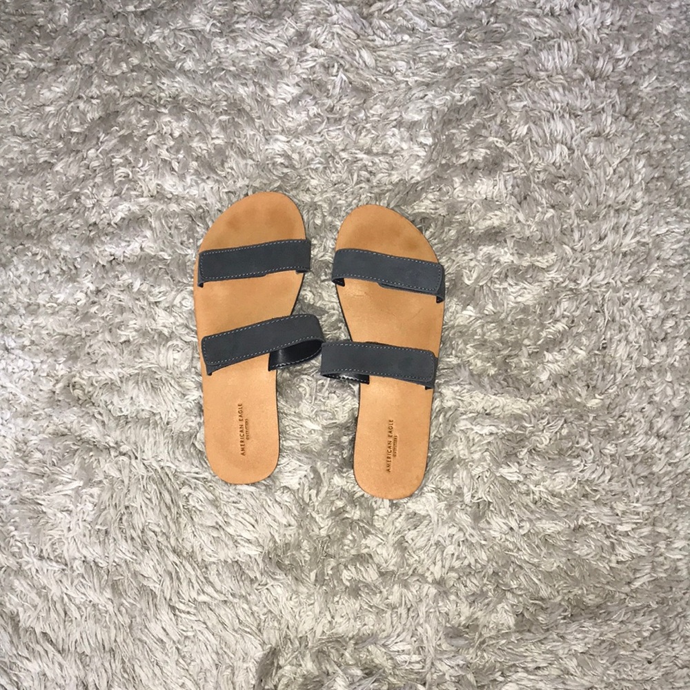 American Eagle Velcro double strapped sandals
